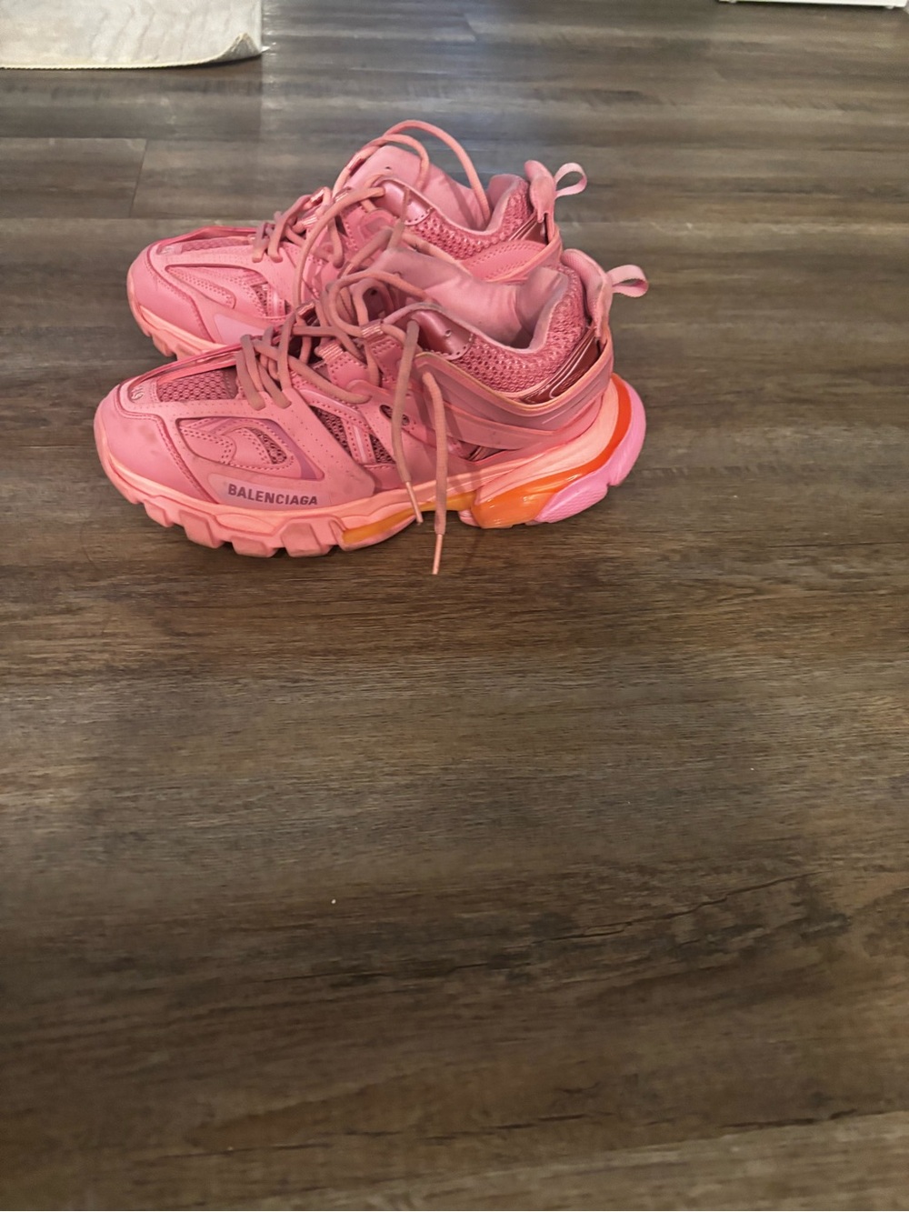 Balenciaga Kids Pink Chunky Trail Sneakers - Picture 3 of 4